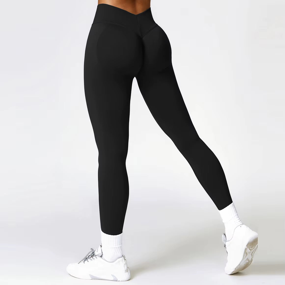 Leggings de sport à dos en V 